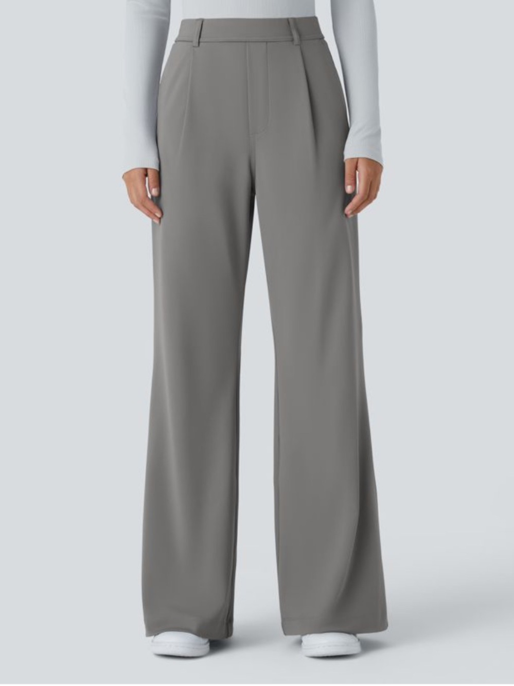 NWT Halara Flex DayStretch High Waisted Straight Leg Work Pants Gray Size XL